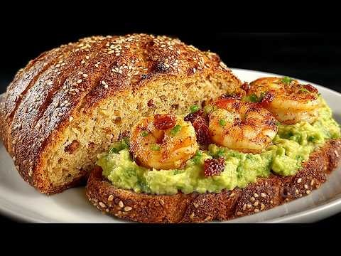 Chickpea Bread for Bruschetta (Flour-Free, Gluten-Free) — Gluten-free chickpea bread perfect for bruschetta, paired with creamy avocado-to