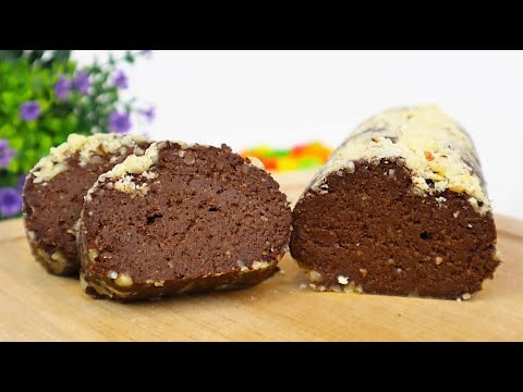 3-Zutaten-No-Bake-Erdnuss-Kakao-Banane-Dessert — Ein einfaches No-Bake-Dessert aus gerösteten Erdnüssen, zermatschter Banane und 