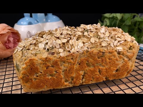 Oat Yogurt Seed Bread — A simple flour-free oat bread with yogurt, eggs and toasted pumpkin and sunflowe