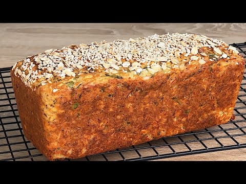 Oat Zucchini Parmesan Bread — A flour-free oat bread made with rolled oats, yogurt, zucchini juice and parmesa