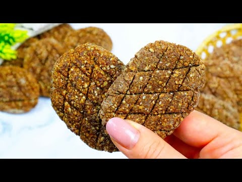 Sesame Oat Cookies — Vegan and Egg Versions in 5 Minutes — Two variations of healthy sesame and oatmeal cookies — one with egg, one vegan w