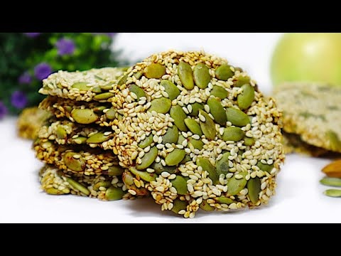 Cookies sans gluten à 3 ingrédients sésame, graines de courge et banane — Seulement trois ingrédients : graines de sésame, graines de courge et pulpe de b