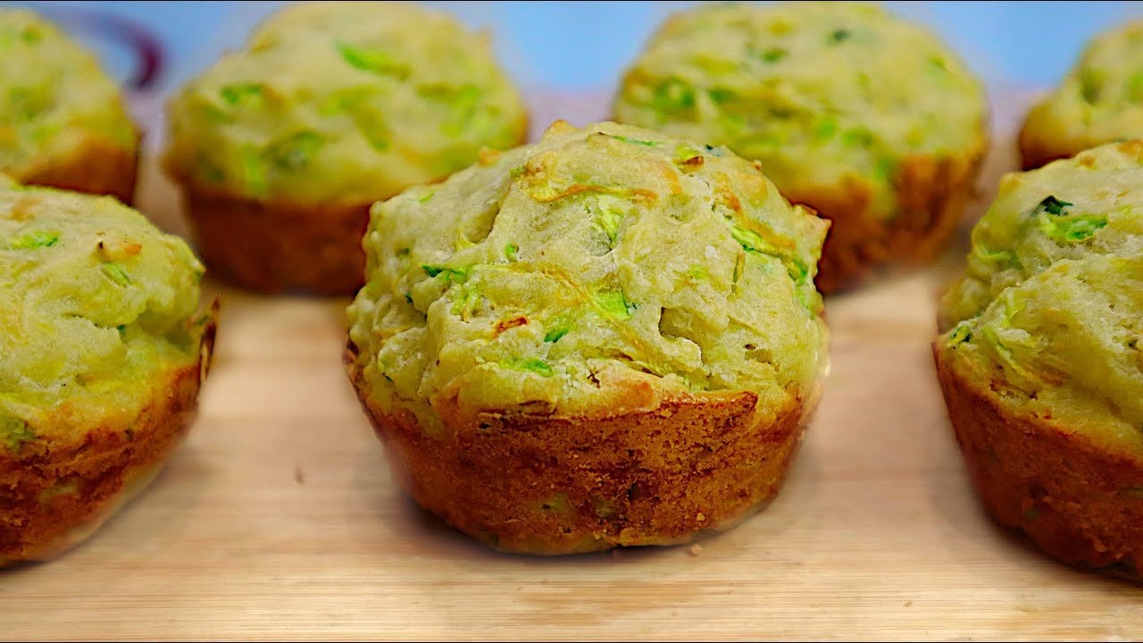 Savoury Zucchini Parmesan Breakfast Muffins — Savoury breakfast muffins built on grated zucchini and parmesan bound with eggs 