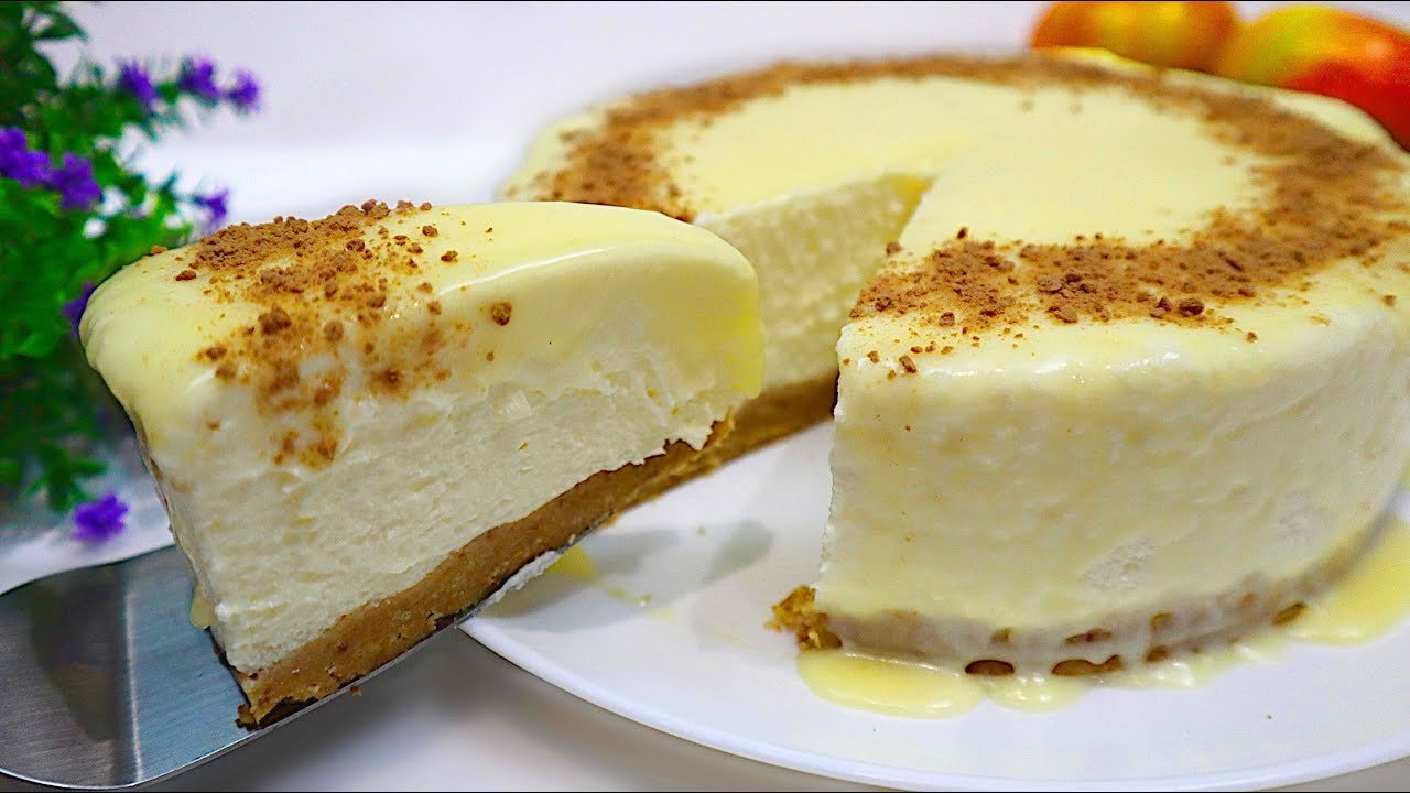 Weiße-Schokoladen-Mascarpone-Ricotta-Torte ohne Backen — Ein reichhaltiges Cheesecake-Dessert ohne Backen mit Mascarpone, Ricotta und Sch