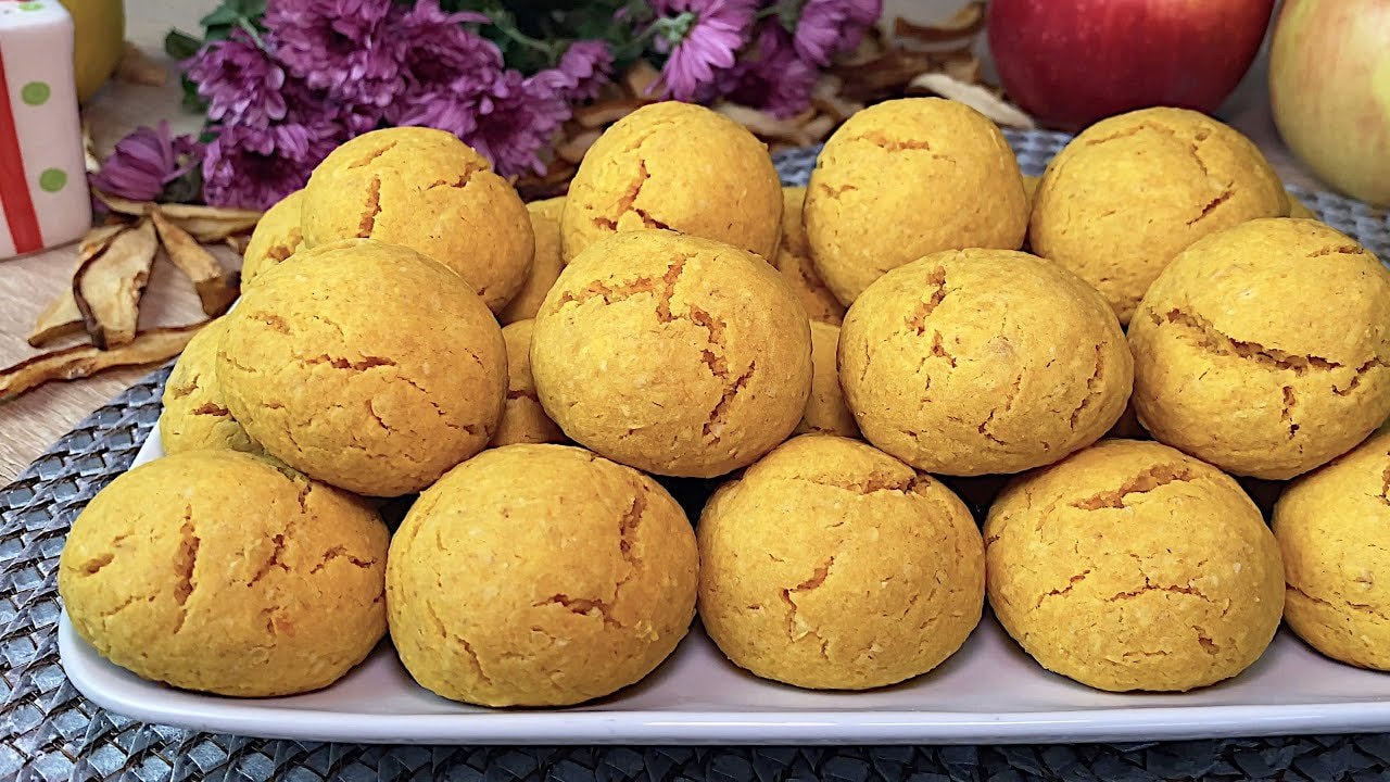 Eifreie Kürbis-Haferkekse (ohne Zucker) — Flauschig-knusprige Kürbiskekse mit Haferflocken und glutenfreiem Mehl, mit Eryt