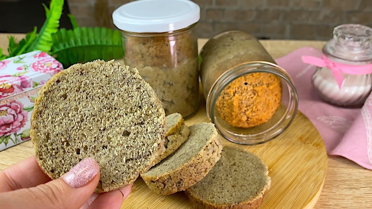 Gluten-Free Red Lentil Jar Bread (No Flour) — Hearty lentil loaf baked in glass jars, bound with psyllium and brightened with 