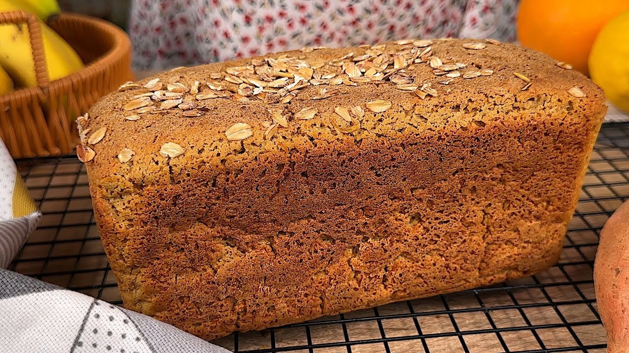 Schnelles Hafer-Süßkartoffel-Hefebrot (vegan) — Weiches Hafer-Hefebrot, angereichert mit geriebener Süßkartoffel und einem Hauch