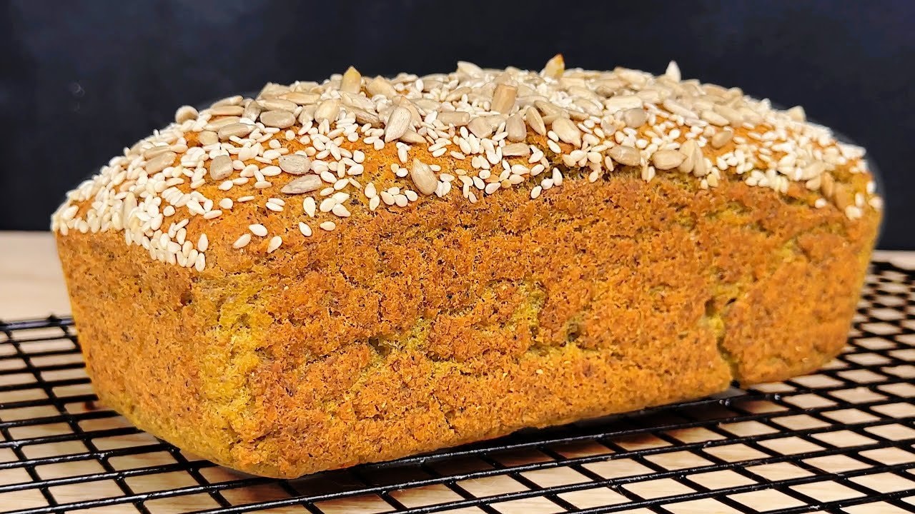 Anti-Inflammatory Turmeric Lentil Bread (Flourless) — Golden lentil loaf flavoured with turmeric, coriander and lemon, lifted by psyll