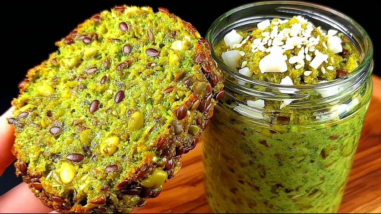 Jarred Mung Bean Flaxseed Bread (No Flour, Vegan) — Hearty mung bean loaf baked in glass jars with flax, psyllium, pumpkin and sunfl