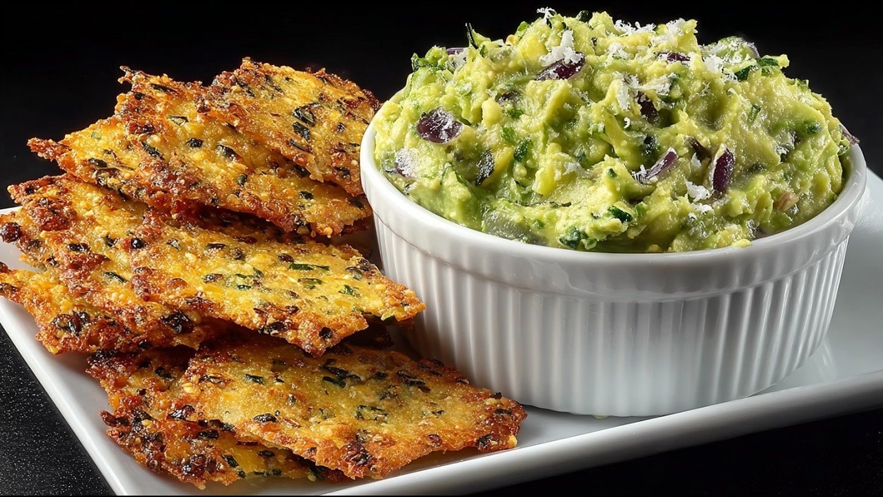 Zucchini Almond Keto Seed Crackers (No Flour) — Crackling almond crackers with finely grated zucchini, chia, flax and sunflower 
