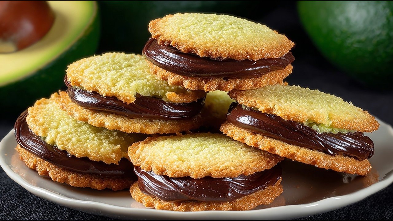 Galletas keto veganas de aguacate y cacao (sin azúcar) — Galletas keto sin lácteos con textura de fondant hechas con harina de almendras 