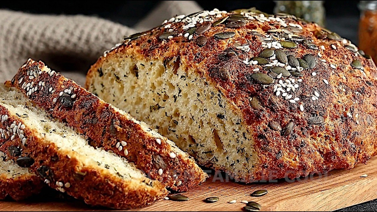 Mandel-Walnuss-Parmesan-Keto-Brot — Keto-Sandwichbrot aus Mandelmehl gestärkt mit gemahlenen Walnüssen, Parmesan und